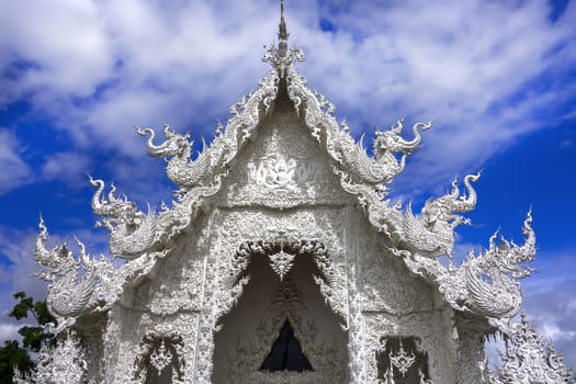 Architectural Details of White Temple. Top Of Wat.