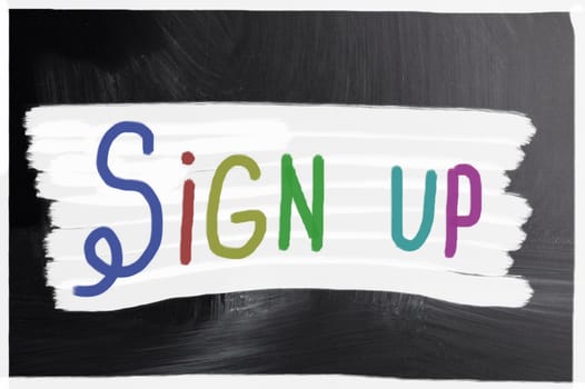 sign up concept