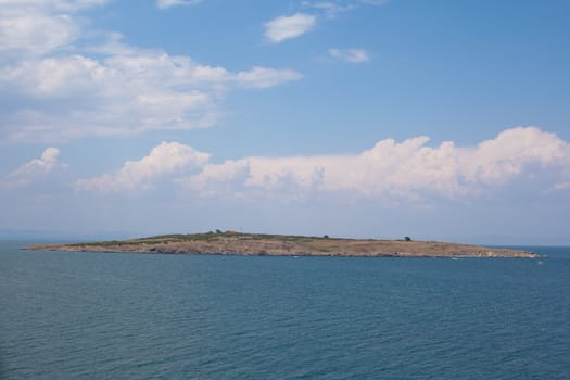 Island above the sea in Sozopol in Bulgaria
