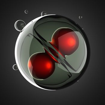 A micro cell division process illustration