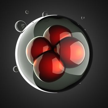 A micro cell division process illustration
