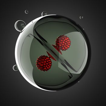 A micro cell division process illustration