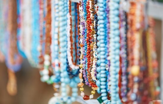 Handmade beads at the flee market