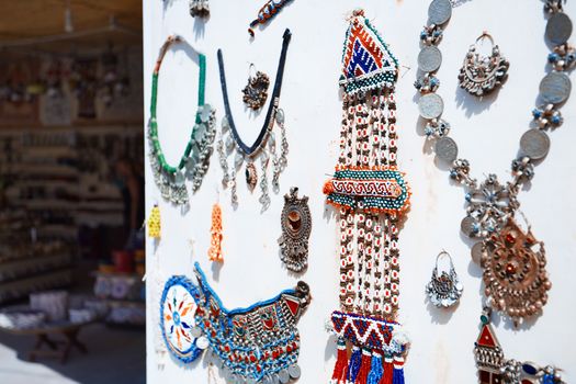 Jewelry shop. Close-up view on details
