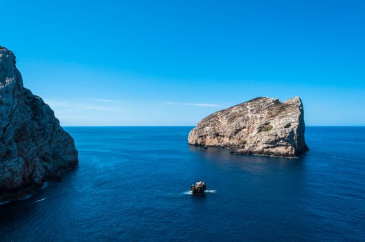 Landscape of coast of sardinia, gulf of Capo Caccia