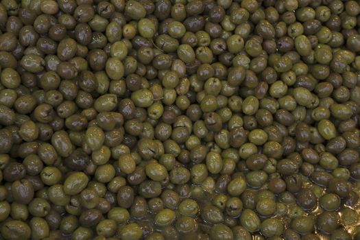Green olives background