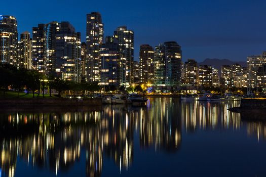 Vancouver Skyline During The Night
