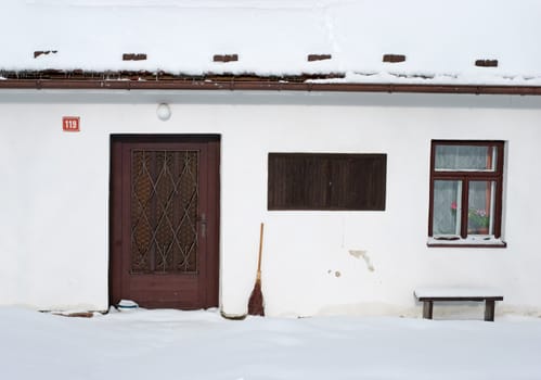 cottage in the winter