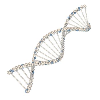 DNA molecules. Isolated on the white background