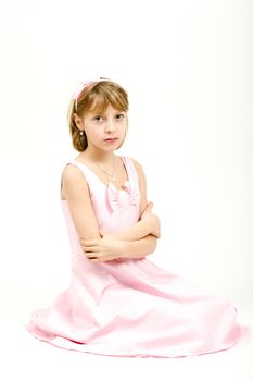 Studio portrait of young beautiful girl with nice eyes