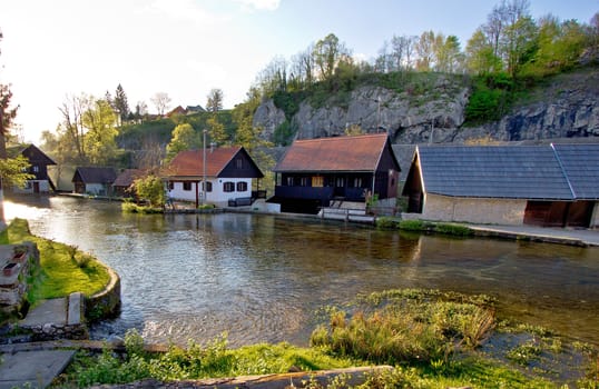 Falling waters village of Rastoke in Croatia