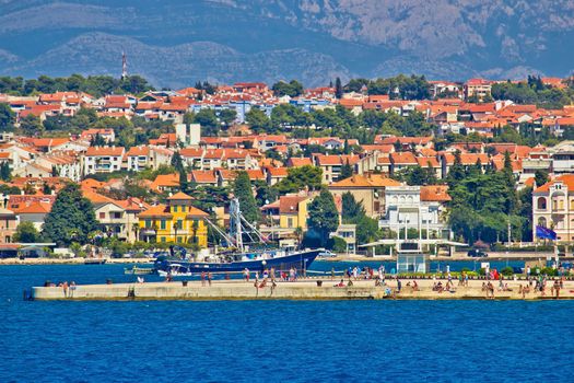 Zadar waterfront sea organs view, Dalmatia, Croatia