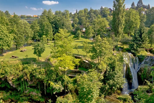 Rastoke falling water green village in Croatia