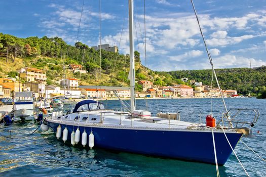 Novigrad Dalmatinski bay sailing harbor, Dalmatia, Croatia