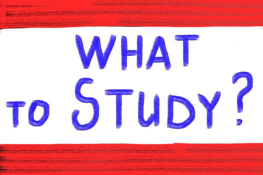 what to study concept