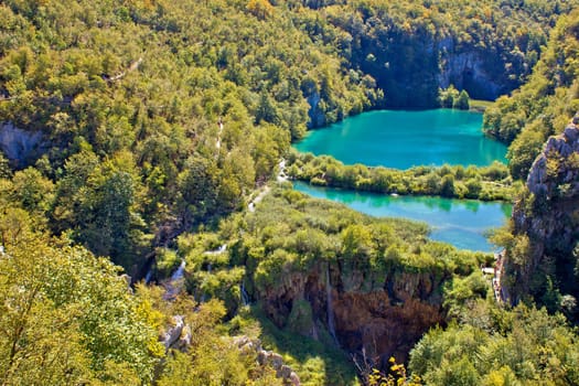 Plitvice lakes national park canyon in Croatia