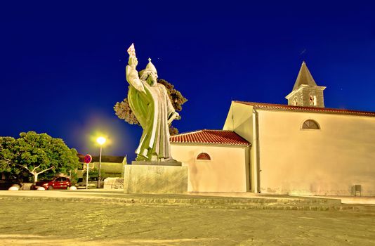 Grgur Ninski statue in town of Nin, Dalmatia, Croatia