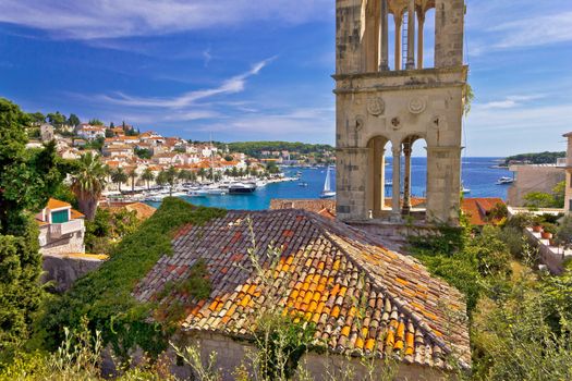 Town of Hvar old harbor view, Dalmatia, Croatia