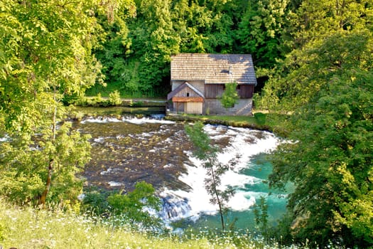 Old wooden mill on Slunjcica river, Slunj, Croatia