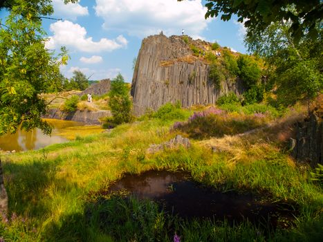 Panska skala (Chambermaid Rock) organ pipes in northern Bohemia