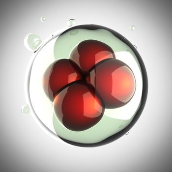 A micro cell division process illustration