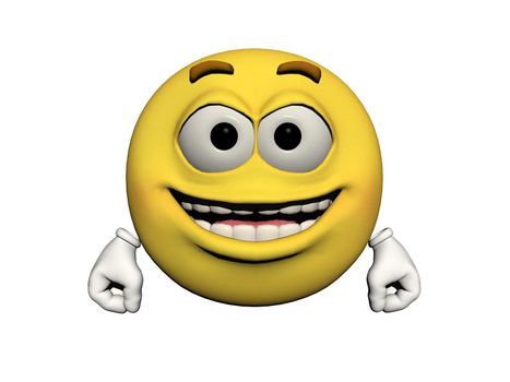 emoticon joyful yellow and white