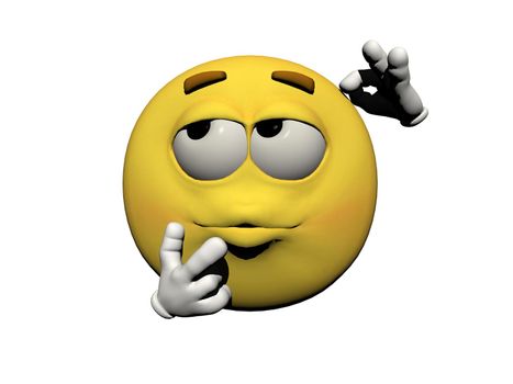 emoticon  in questioning yellow and white