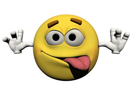 emoticon pull the language yellow and white