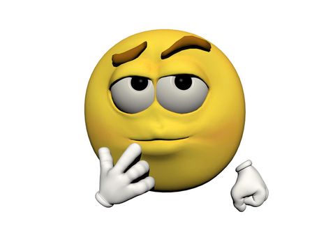 emoticon in reflexive yellow and white