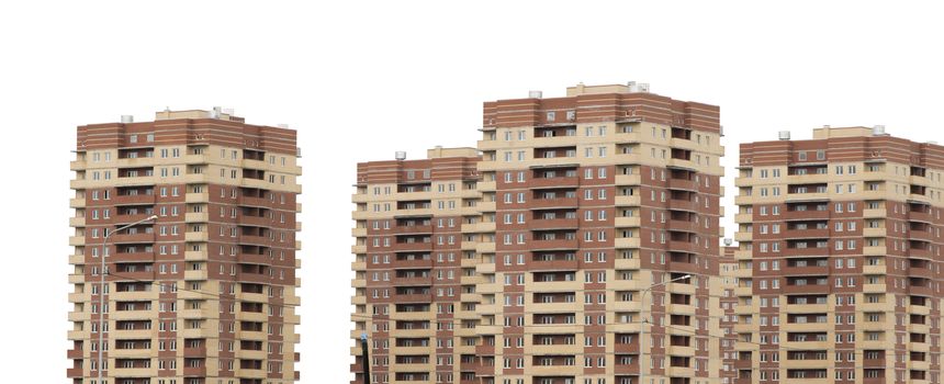 Modern building. Isolated on the white background