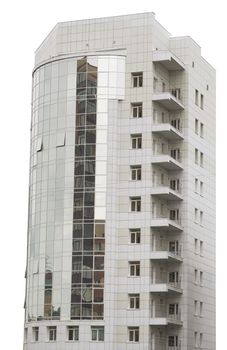 Modern building. Isolated on the white background