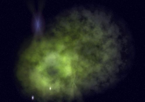 Far being shone nebula and star field against space. "Elements of this image furnished by NASA".