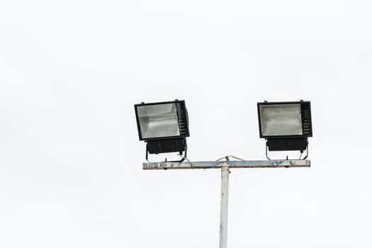 the beautiful close up isolated sport light on the white background