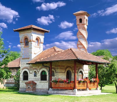 architectural structure in the monastery Kovilj, Srbia