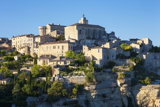 View of famous Gordes medieval village in Southern France 