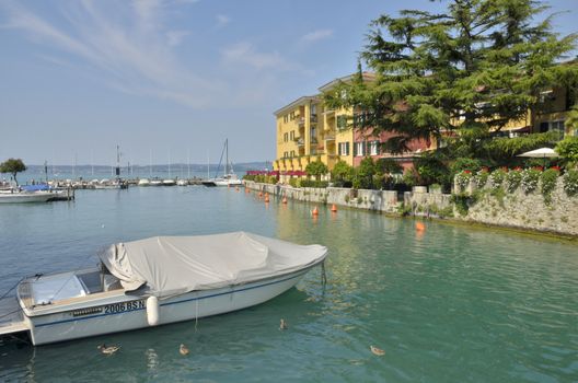 The hotel Sirmione in Sirmione, a village located in the south of the Lake Garda, Italy.