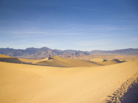 Walking the dunes in Death Valley