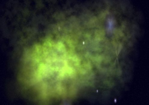 Far being shone nebula and star field against space. "Elements of this image furnished by NASA".