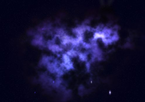 Far being shone nebula and star field against space. "Elements of this image furnished by NASA".