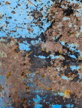 blue metallic texture with rust for backgrounds