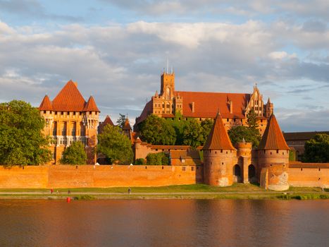 Teutonic Castle in Malbork (Marienburg) in Pomerania (Poland) 