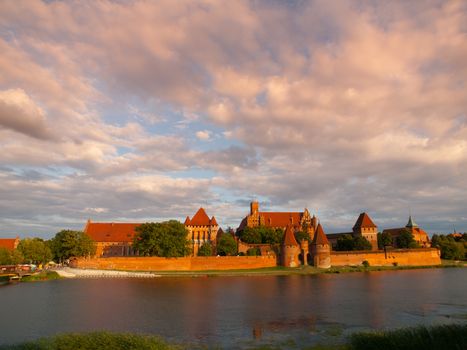 Teutonic Castle in Malbork (Marienburg) in Pomerania (Poland) 