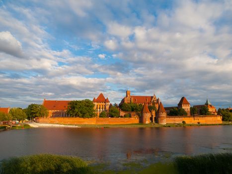 Teutonic Castle in Malbork (Marienburg) in Pomerania (Poland) 