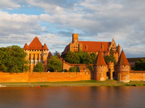 Teutonic Castle in Malbork (Marienburg) in Pomerania (Poland) 