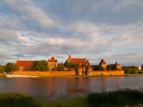 Teutonic Castle in Malbork (Marienburg) in Pomerania (Poland) 