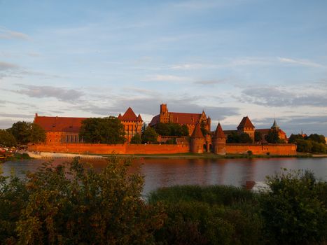 Teutonic Castle in Malbork (Marienburg) in Pomerania (Poland) 