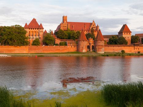 Teutonic Castle in Malbork (Marienburg) in Pomerania (Poland) 