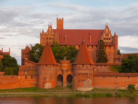 Teutonic Castle in Malbork (Marienburg) in Pomerania (Poland) 