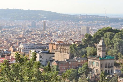 Photo of Parc Guell, Barcelona, Spain made in the late Summer time in Spain, 2013