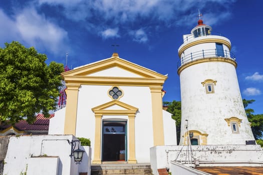 Light house in Macau at day